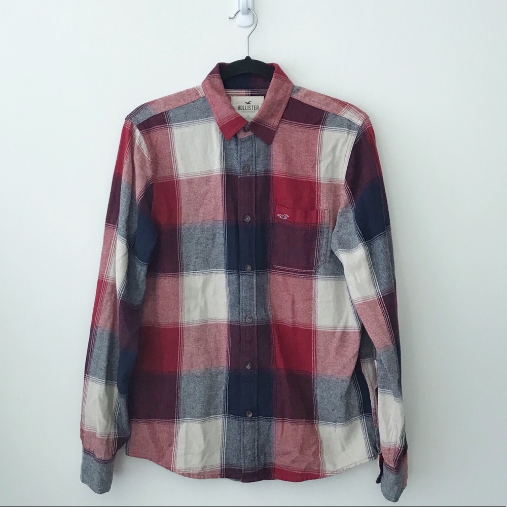 Hollister Plaid Flannel Button Up Shirt